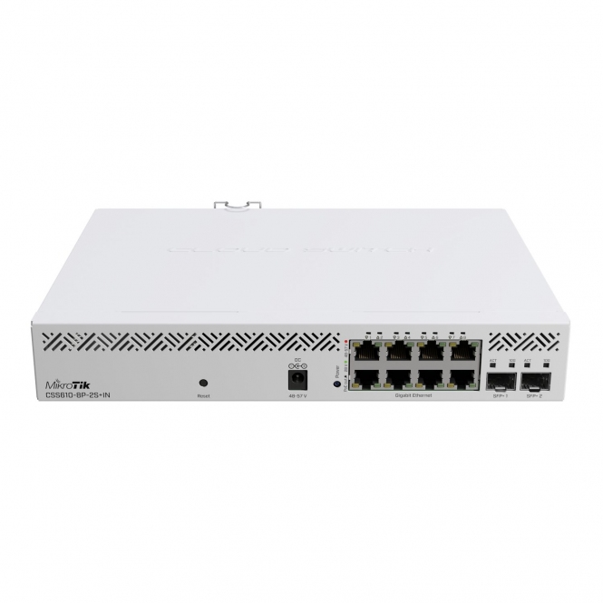Switch PoE administrable MikroTik CSS610-8P-2S+IN 8 RJ45 PoE Gigabit, 2 SFP+ 