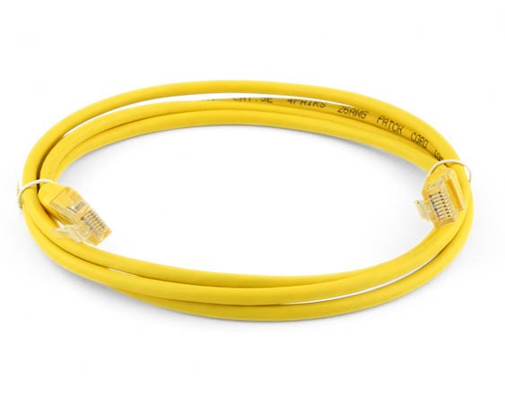Cordon réseau Cat. 5e UTP jaune (50 cm) 