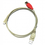 Cordon double USB vers mini USB 1 mètre 