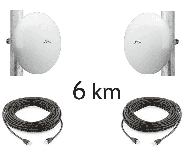Kit Pont Réseau Très Haut débit 5 GHz Longue portée jusqu'à 6 km 